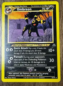 Pokemon TCG Umbreon 32/75 1st Edition Non Holo-Neo Discovery- Mint/NM - Image 1