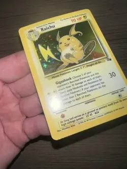 Pokemon TCG Raichu Fossil Holo Card 14/62 Unlimited Rare - Image 2