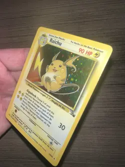 Pokemon TCG Raichu Fossil Holo Card 14/62 Unlimited Rare - Image 4