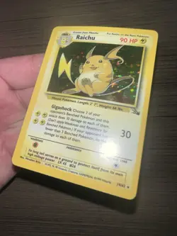 Pokemon TCG Raichu Fossil Holo Card 14/62 Unlimited Rare - Image 5