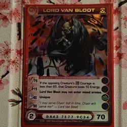 Chaotic TCG Lord Van Bloot Ultra Rare Creature Card #42/232 2007 English MAX E - Image 1
