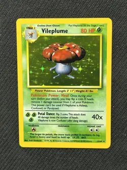 Vileplume 15/64 Jungle No Symbol Error Holo Rare Pokemon Card - Image 1