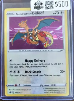 Special Delivery Bidoof SWSH177 SWSH: Sword & Shield Promo Cards Holo - Image 1