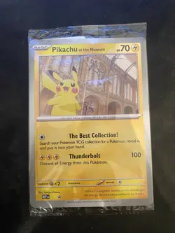 Pokemon TCG Pikachu At The Museum Jumbo Promo Card Sealed - Image 1