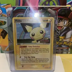 Pokemon Pichu Card 21/108 EX Power Keepers Reverse Holo Rare Vintage Stamped LP - Image 5