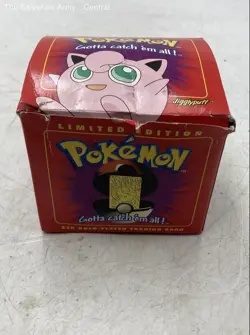 Pokemon 23K Gold Plated Limited Edition Ball With Jigglypuff Card In Box - Image 2