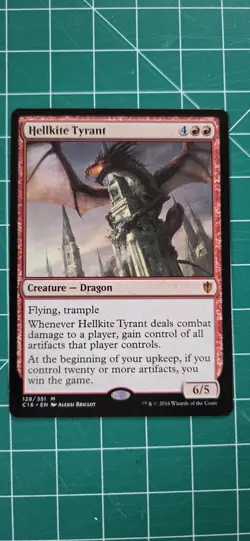 MTG Magic Hellkite Tyrant Commander 2016 Edition Mythic Rare Near Mint - Image 1