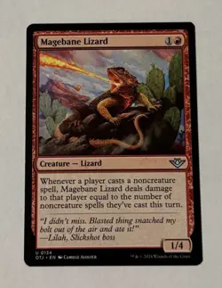 MTG Magebane Lizard - Outlaws of Thunder Junction LP - Image 1