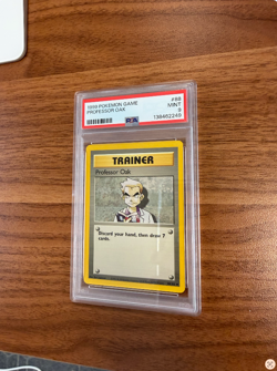 1999 Pokemon Game Base Set Professor Oak 88/102 PSA 9 - Image 1
