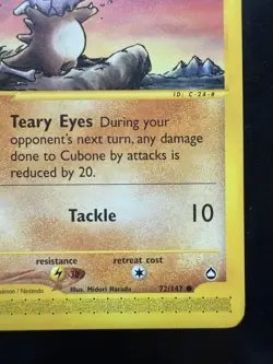 Pokemon Cubone 72/147 Aquapolis Non-Holo Vintage (LP) - Image 5