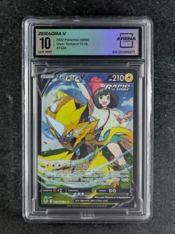 2022 Pokemon ZERAORA V TG16/TG30 Silver Tempest Trainer Gallery Holo EN ARENA 10 - Image 1