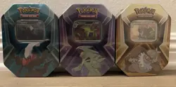 Pokemon TCG: Triple Whammy Tins Lot Of 3 Complete Set New Factory Sealed - Image 1