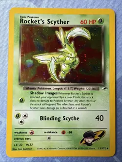 Rocket's Scyther HOLO 13/132 Gym Heroes VINTAGE 2000 Pokemon TCG - Image 2
