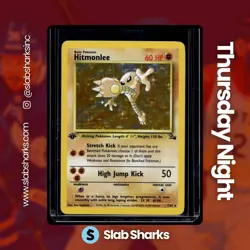 1999 POKEMON FOSSIL 1ST EDITION #7/62 HITMONLEE - Image 1