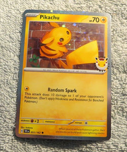 Pikachu 051/162 Stamped Promo 2026 Pokemon Day 30th Anniversary + Pikachu Coin - Image 2
