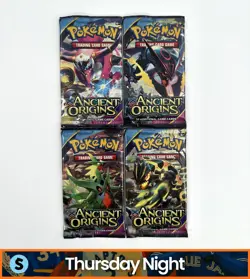 POKEMON TCG XY ANCIENT ORIGINS FULL ART SET LOT OF 4 BOOSTER PACKS - Image 1