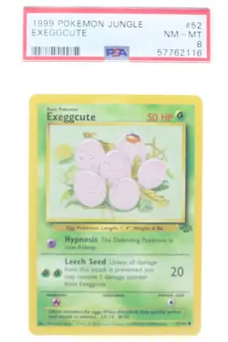PSA 8 NEAR MINT MINT 1999 Pokemon Jungle Set #52 Exeggcute !!! - Image 1