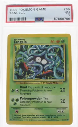 PSA 7 NEAR MINT 1999 Pokemon Game Base #66 Tangela !!! - Image 1
