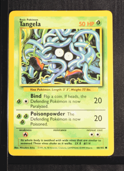 PSA 7 NEAR MINT 1999 Pokemon Game Base #66 Tangela !!! - Image 3