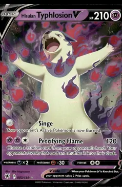 Pokemon TCG SWSH10: Astral Radiance #053/189 Hisuian Typhlosion V NM - Image 1