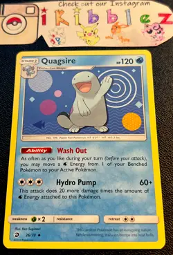 Quagsire 26/70 NM Non Holo Foil Dragon Majesty Pokemon Card. Free Tracked Ship! - Image 1