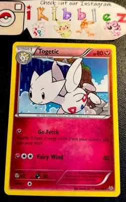 Togetic 44/108 LP Non Holo Waterfall Art Pokemon Card. Free Tracked Shipping! - Image 1