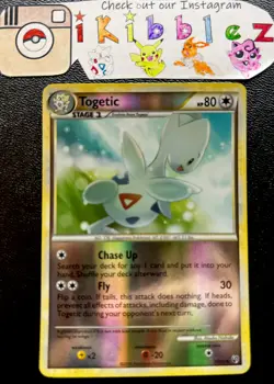 Togetic 39/90 LP Reverse Holo Foil HGSS Pokemon Card. Free Tracked Shipping! - Image 1