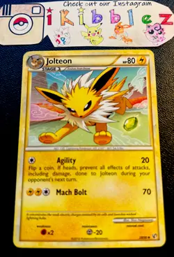 Jolteon 28/90 NM Non Holo Foil VINTAGE Pokemon Card. Free Tracked Shipping! - Image 1