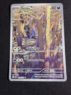 Deino Holo Illustration Rare 2025 Pokemon TCG S&V White Flare Card 146/086 NM - Image 1