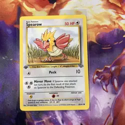 POKEMON CARD WOTC 1999 JUNGLE SPEAROW 1ST EDITION COMMON 62/64 NM - Image 1