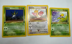 Bellsprout 49/64 Spearow 62/64 Oddish 58/64 Common 1st Edition Pokemon Jungle - Image 1
