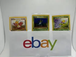 Bellsprout 49/64 Spearow 62/64 Oddish 58/64 Common 1st Edition Pokemon Jungle - Image 2