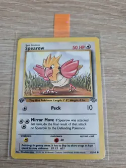 Pokemon Card - 1st Edition Spearow 62/64 - Jungle Set WOTC - Common LP - Image 1