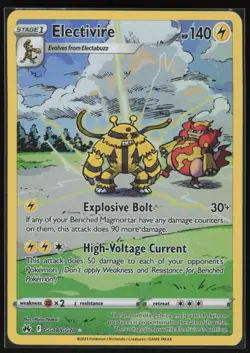 Pokemon Electivire Crown Zenith: Galarian Gallery 2023 GG08/GG70 NM - Image 1