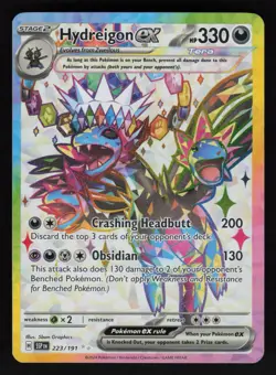 Hydreigon ex - 223/191 SV08: Surging Sparks Ultra Rare Pokemon TCG Card NM - Image 1