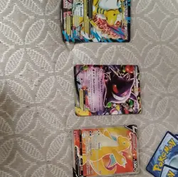 Pokemon TCG Holo Lot - Ampharos EX, Gengar EX, Dragonite V - 3 Cards - Image 1