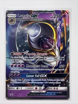 Pokemon Lunala GX TCG Sun & Moon SM17 Holo Promo Card LP - Image 1