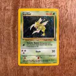 Pokemon Scyther TCG Jungle Holo Card 10/64 Unlimited Rare - Image 1