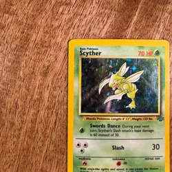 Pokemon Scyther TCG Jungle Holo Card 10/64 Unlimited Rare - Image 2