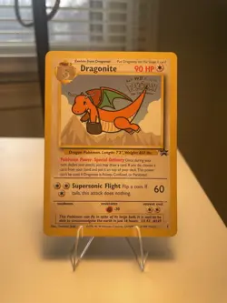 Pokemon TCG Dragonite Black Star Promo Card 1999 Pokemon: The First Movie - Image 1