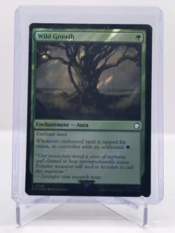 MTG Magic the Gathering Wild Growth Surge Foil (Fallout - PIP 736) - Image 1