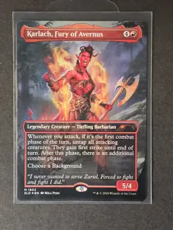 MTG Karlach, Fury of Avernus Borderless Foil M 1802 D&D 50th Anniversary SLD - Image 1