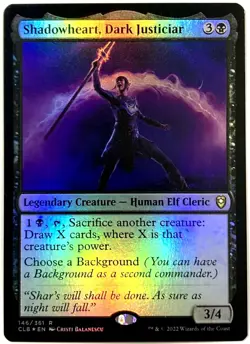 MTG Shadowheart, Dark Justiciar *FOIL Battle for Baldur's Gate 146 NM pack fresh - Image 1