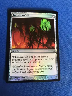 MTG - Isolation Cell - FOIL - New Phyrexia - NM/MT - Brandy New! - Image 1
