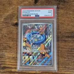 Pokemon Squirtle Illustration Rare Holo 148/142 Sv07: Stellar Crown 2024 PSA 9 - Image 1