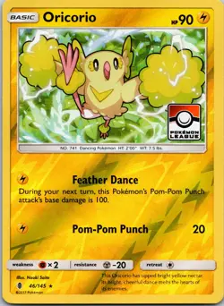 Oricorio - 46/145 (Pokemon League) 046/145 Promo League Reverse holo NM - Image 1