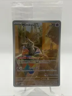 SEALED Pokemon Center Exclusive SVP #075 Mimikyu ETB Promo Pokemon TCG Card - Image 1