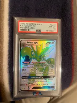 SCIZOR 2019 Pokemon Hidden Fates SV72 PSA 10 Gem Mint A - Image 1