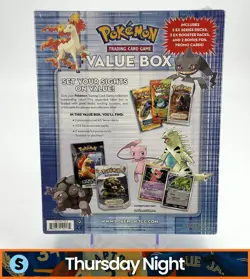 POKEMON VALUE BOX 2 PRECONSTRUCTED DECK, 3 EX BOOSTER PACKS TYRANITAR MEW PROMO - Image 2