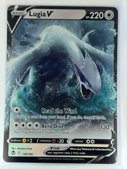 Lugia V 138/195 SWSH12: Sword & Shield - Silver Tempest Ultra Rare Holo NearMint - Image 1